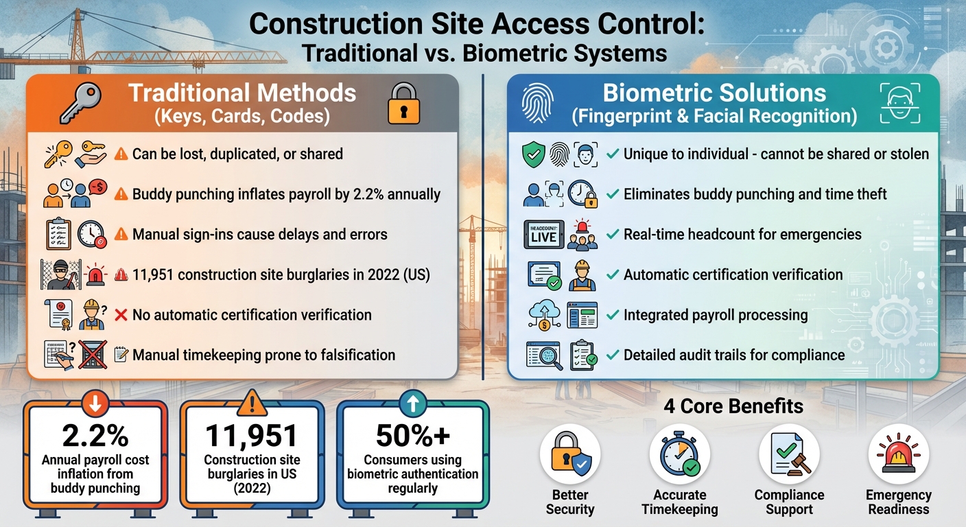 Traditional vs Biometric Access Control Systems in Construction