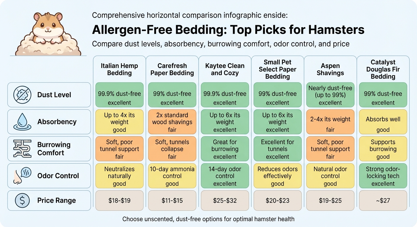 Hamster Bedding Comparison: Dust Levels, Absorbency, and Odor Control