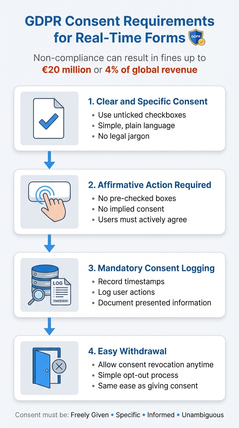 4 Essential GDPR Consent Requirements for Real-Time Forms