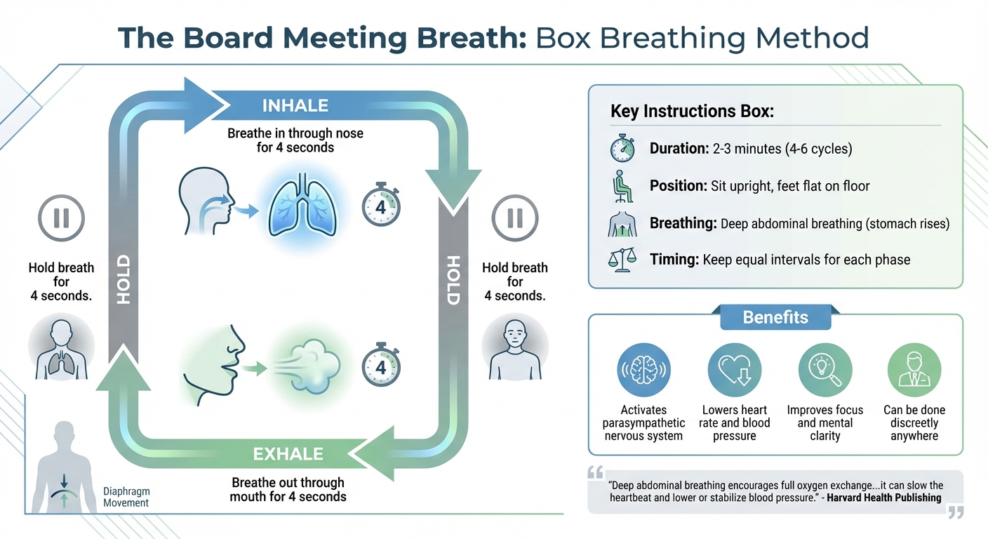 Box Breathing Technique: 4-4-4-4 Method for Stress Management
