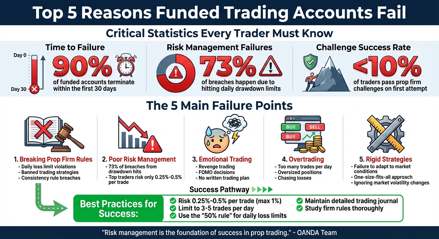 Top 5 Reasons Funded Trading Accounts Fail: Statistics and Key Lessons