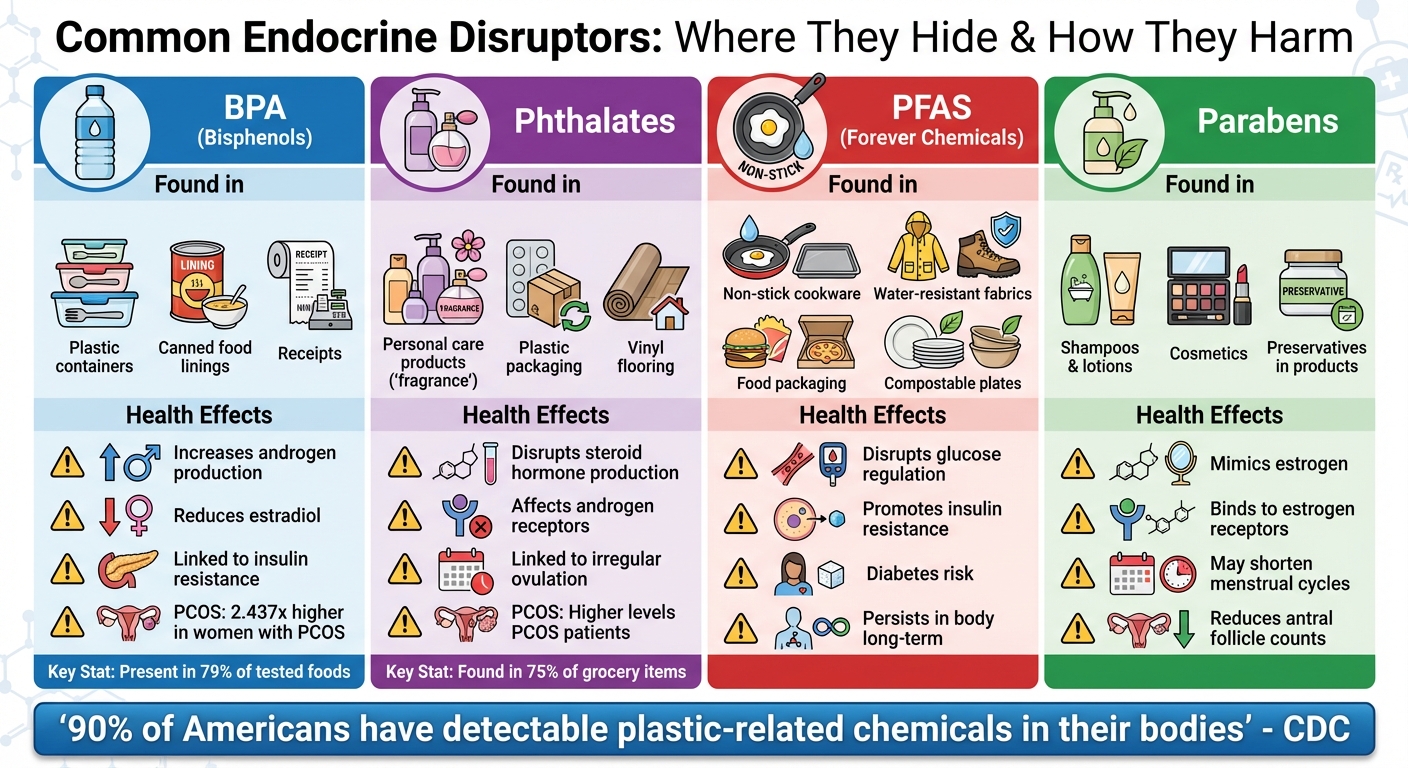 Common Endocrine Disruptors: Sources and Health Effects