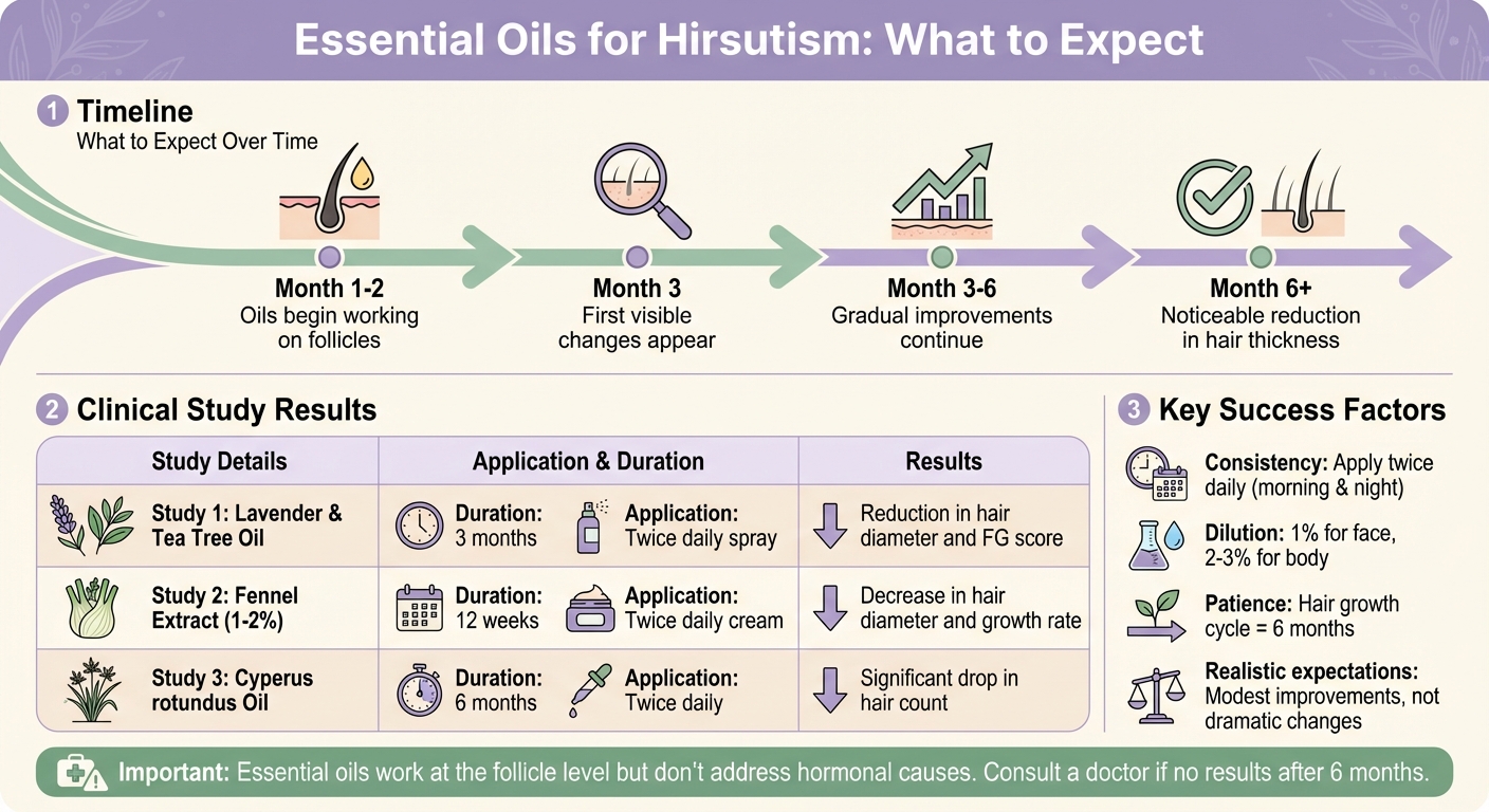 Essential Oils for Hirsutism: Timeline and Results Guide