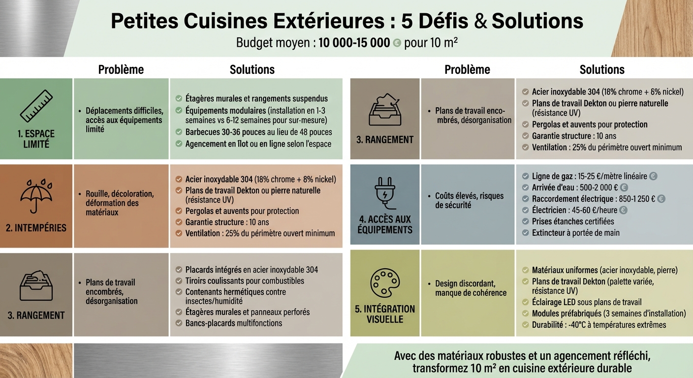 5 problèmes courants des petites cuisines extérieures et leurs solutions
