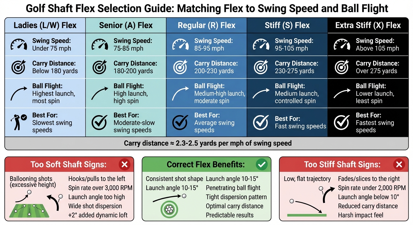 Golf Shaft Flex Guide: Matching Swing Speed to Flex Type
