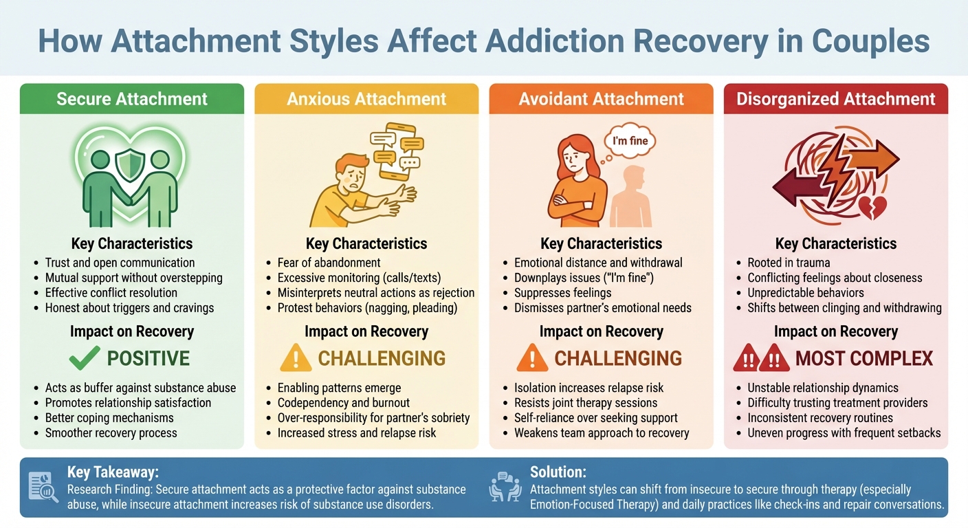 How 4 Attachment Styles Impact Addiction Recovery in Couples