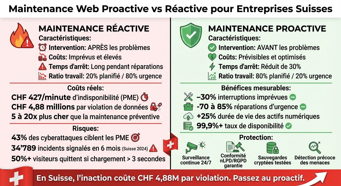 Maintenance Web Proactive vs Réactive : Comparaison des Coûts et Bénéfices