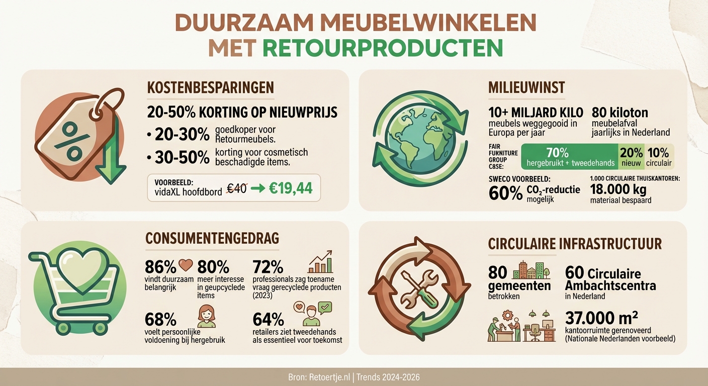 Retourmeubels: Besparingen, Duurzaamheid en Consumentenvoorkeuren in Nederland