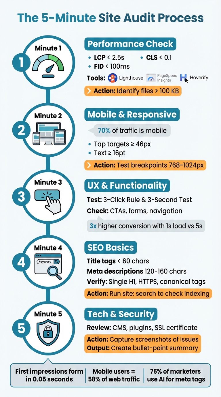 5-Minute Website Audit Checklist: Step-by-Step Process
