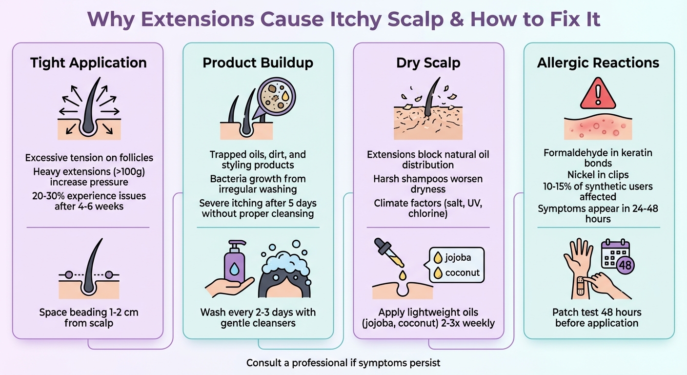 4 Main Causes of Itchy Scalp from Hair Extensions and Quick Solutions