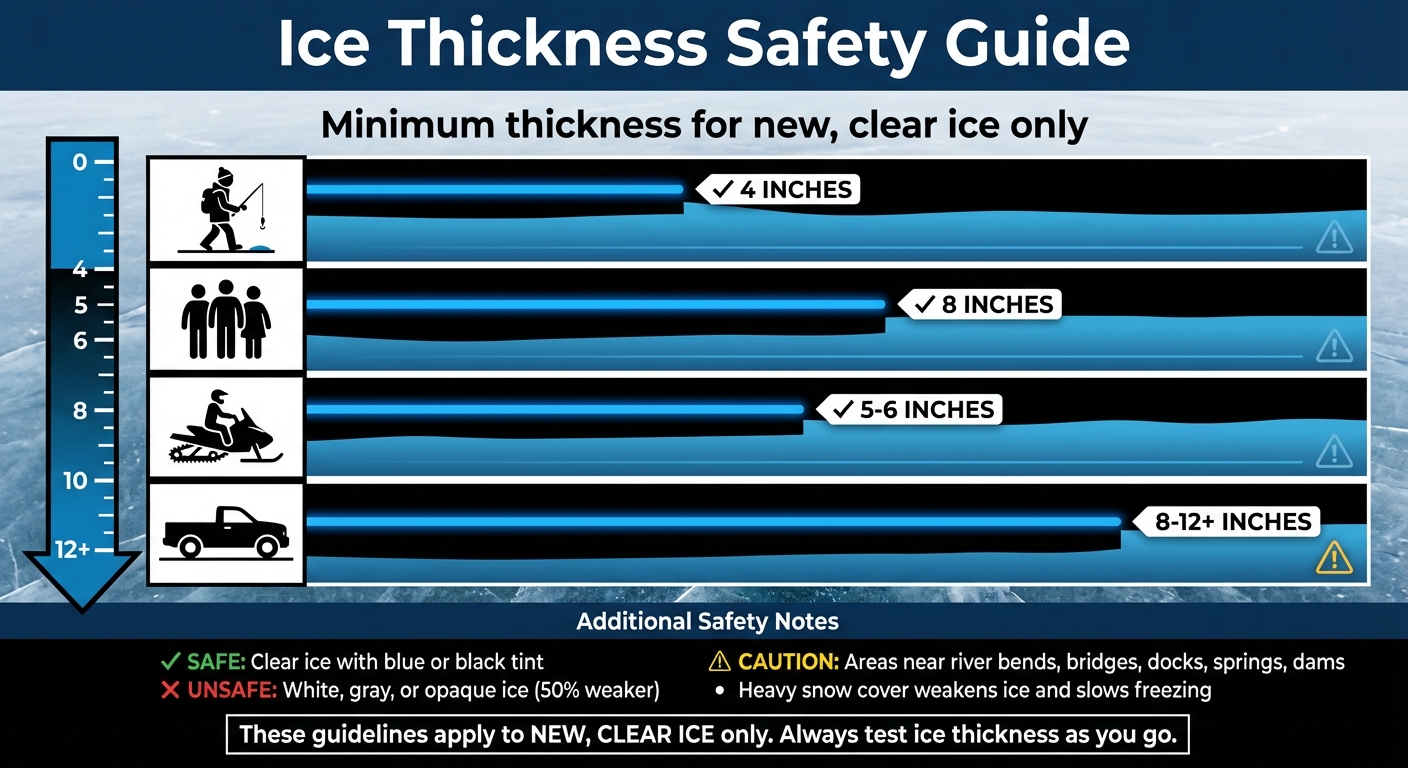 Ice Thickness Safety Guidelines for Ice Fishing Activities