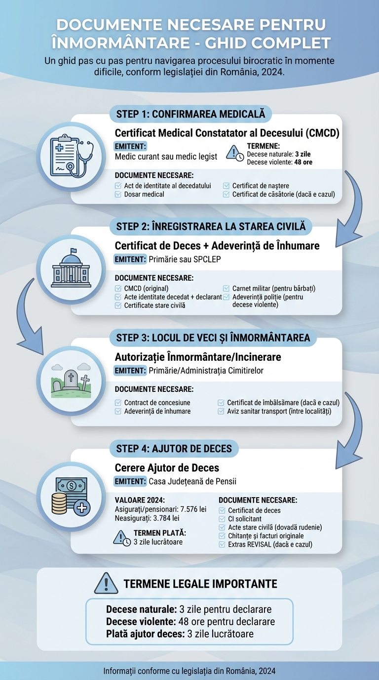 Ghid complet documente necesare pentru înmormântare în România