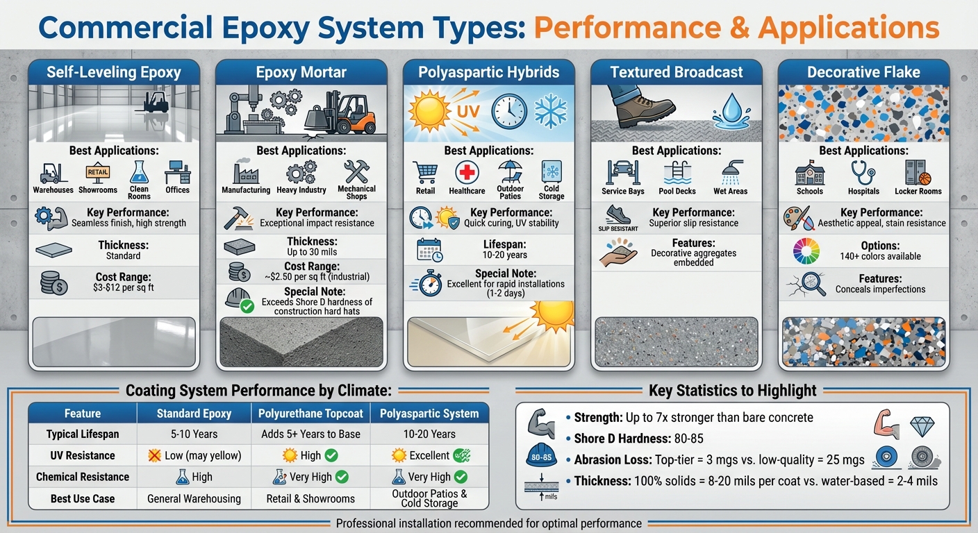 Commercial Epoxy Flooring Systems Comparison Chart