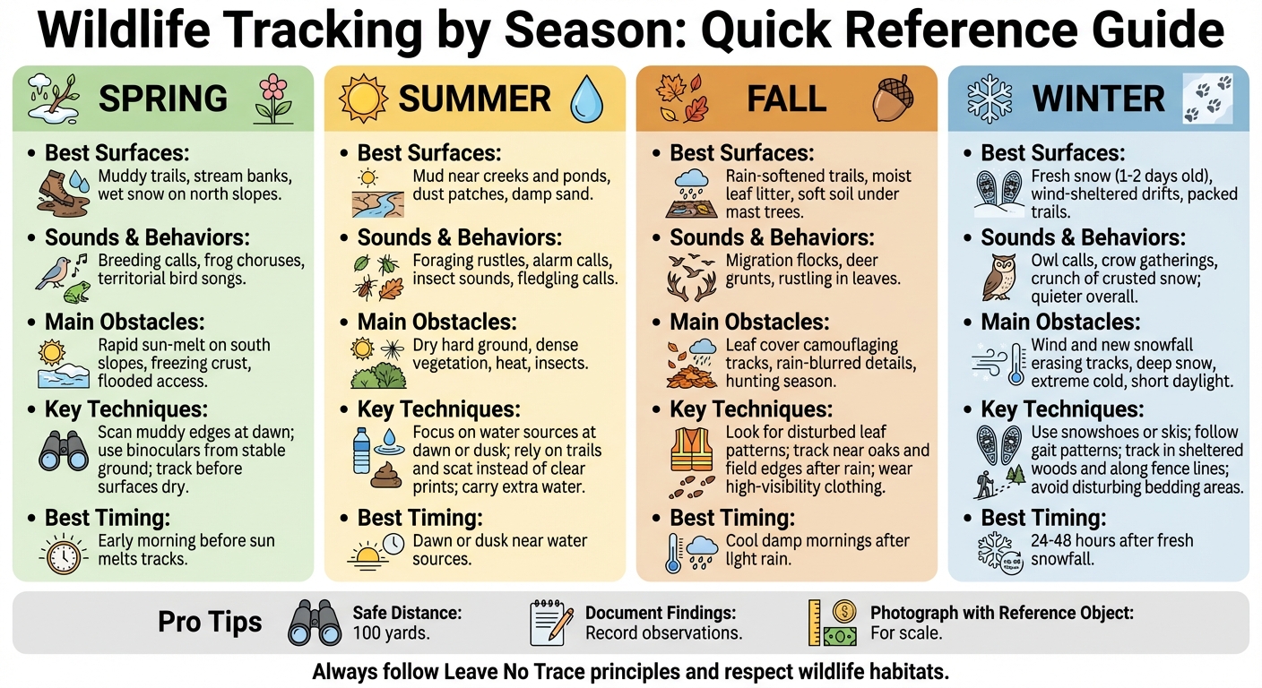 Seasonal Wildlife Tracking Guide: Best Conditions and Techniques by Season