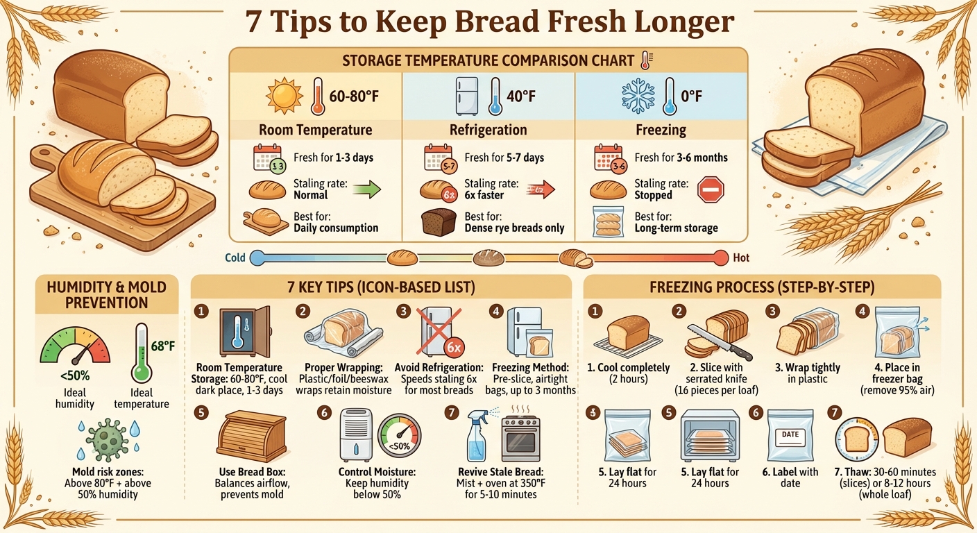 Bread Storage Methods Comparison: Room Temperature vs Refrigeration vs Freezing