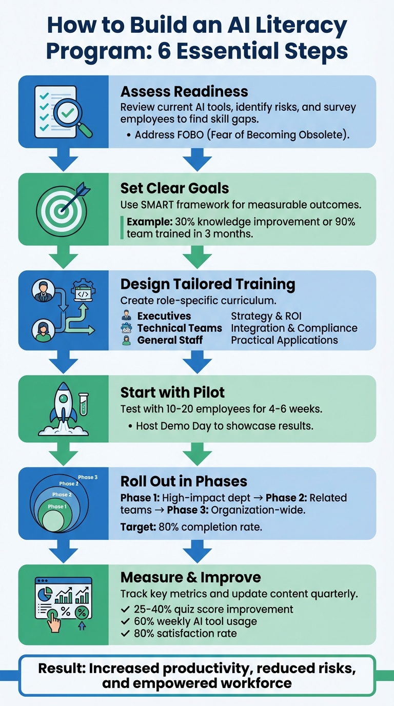 6-Step Framework for Implementing AI Literacy Programs at Work