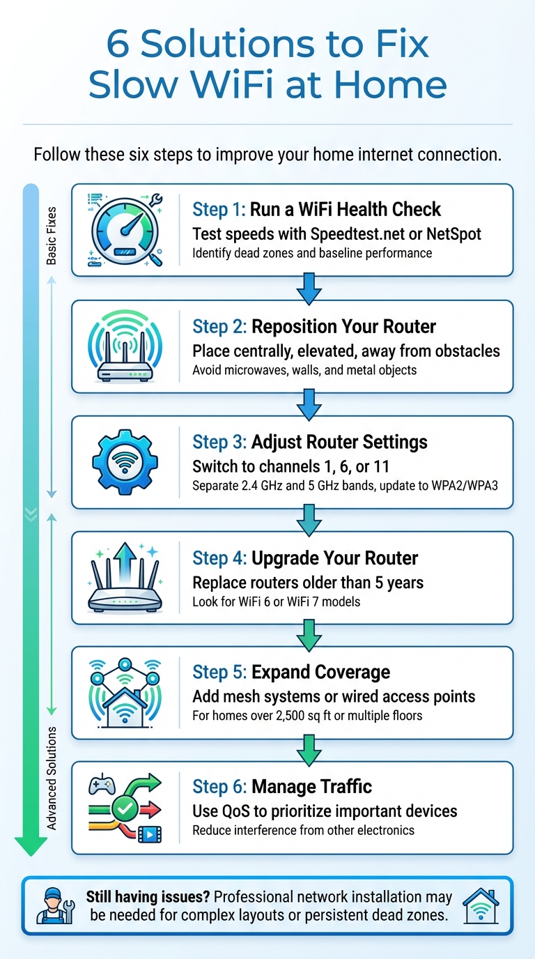 6 Steps to Fix Slow WiFi at Home