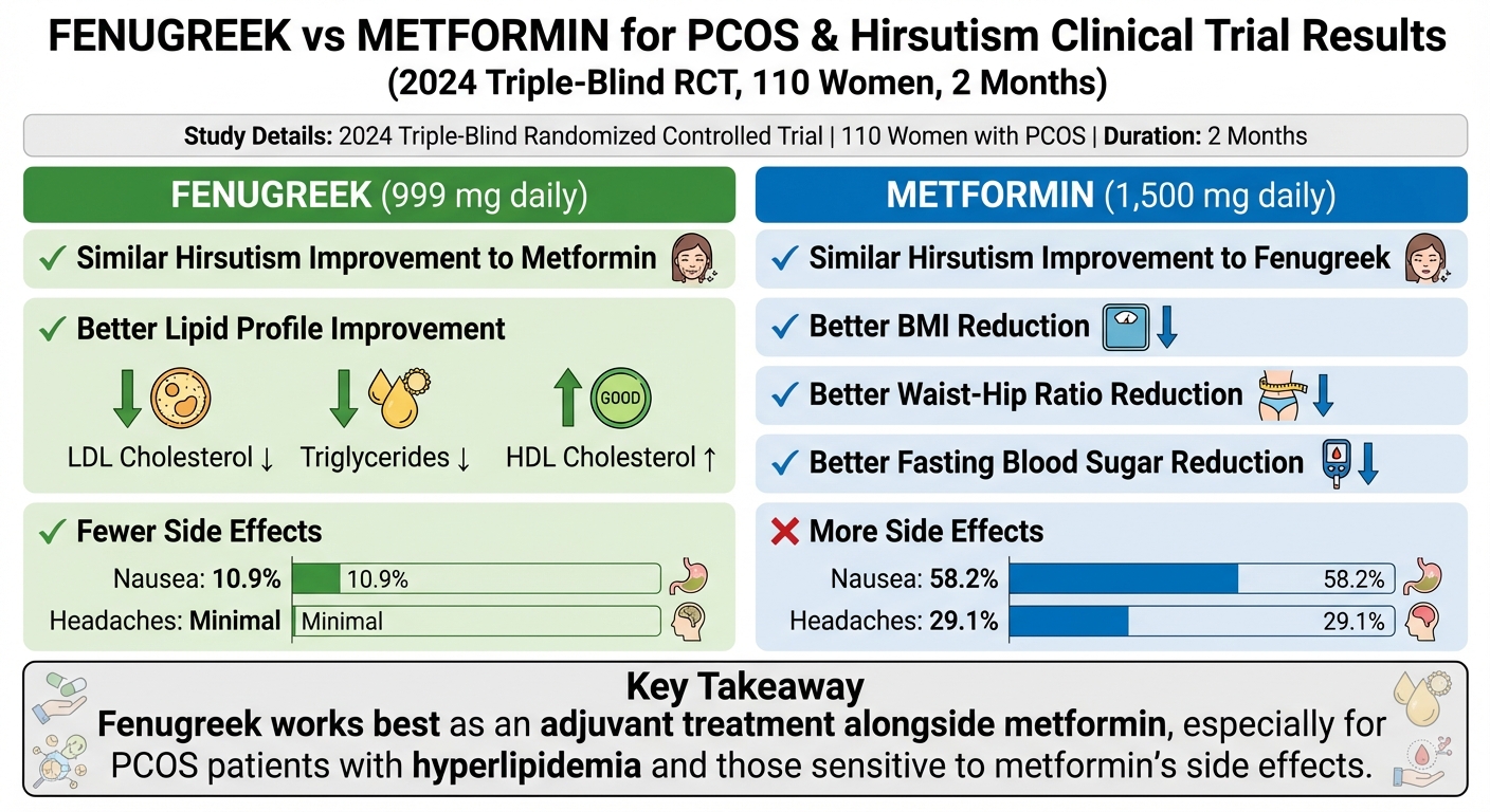Fenugreek vs Metformin for PCOS: Clinical Trial Results Comparison