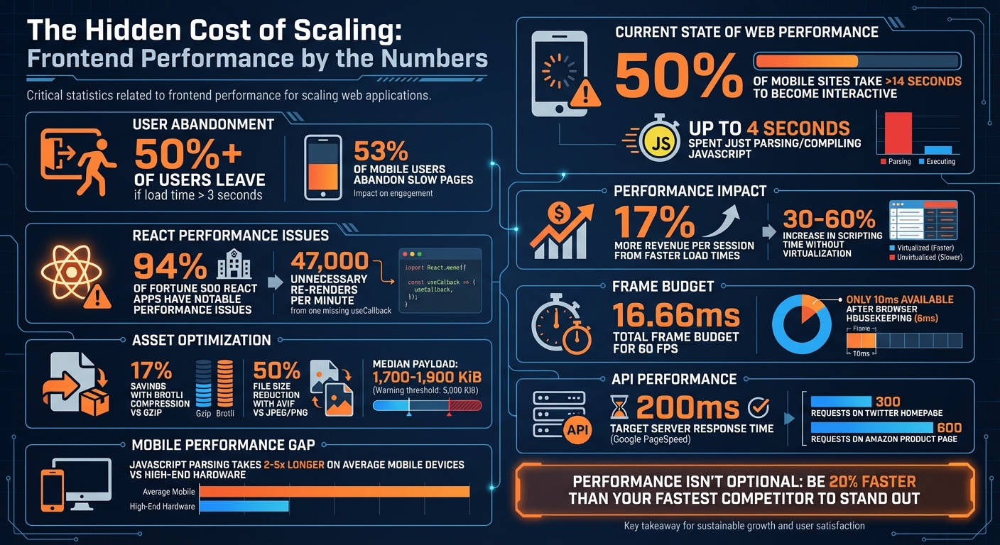 Frontend Performance Statistics: Impact of Scaling on Web Applications