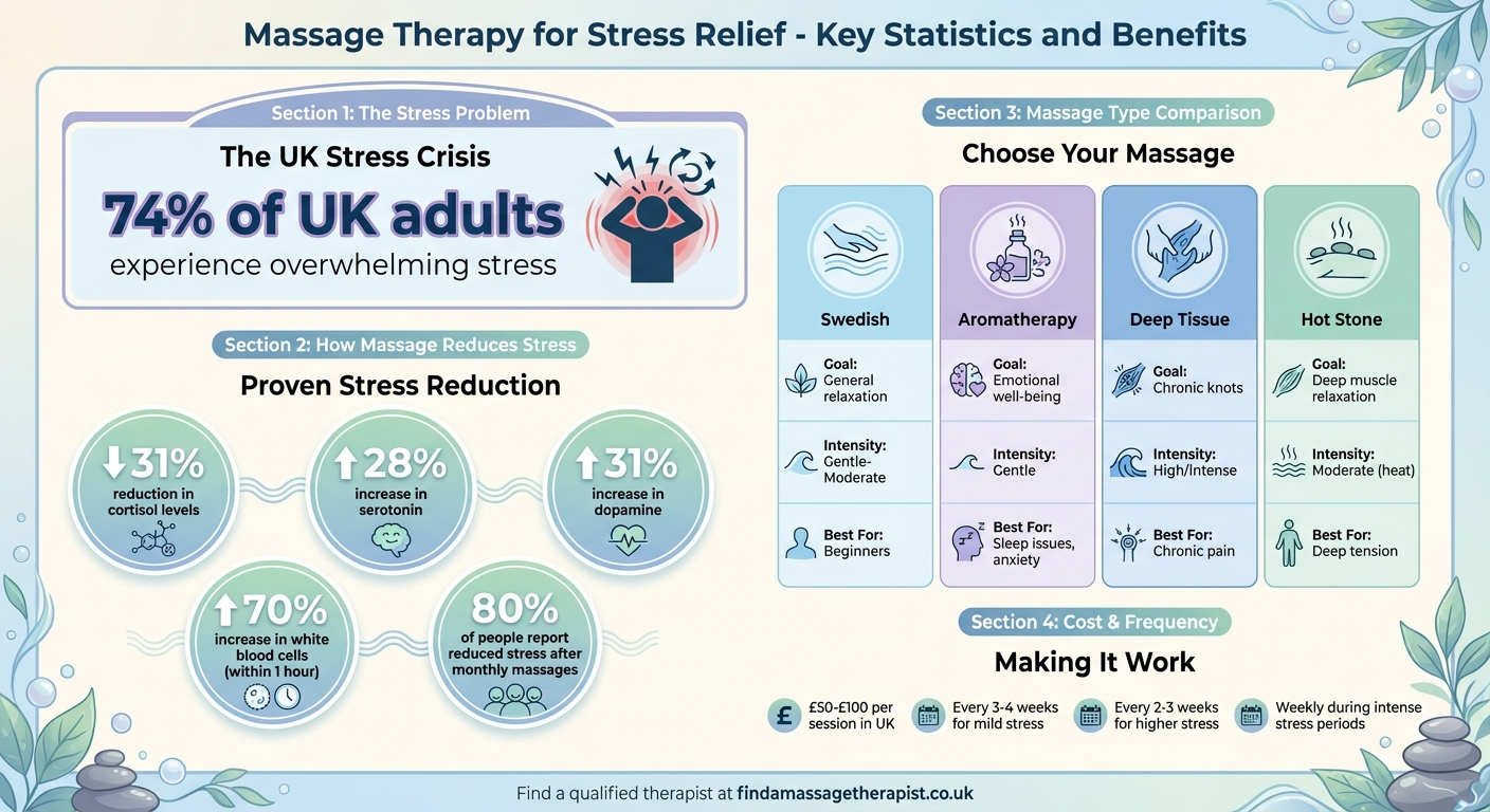 Massage Therapy for Stress Relief: Key Statistics and Benefits