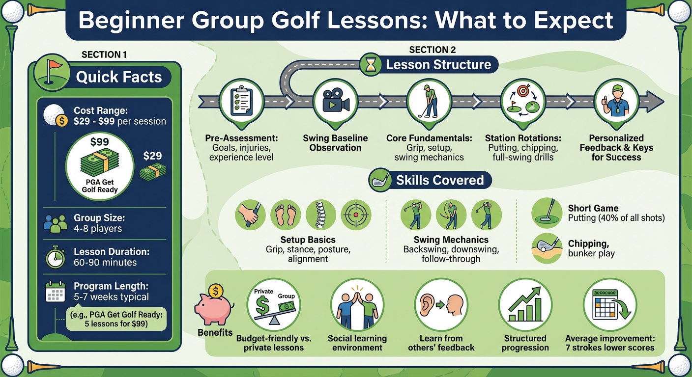 Beginner Group Golf Lessons Overview: Cost, Structure, and Key Skills