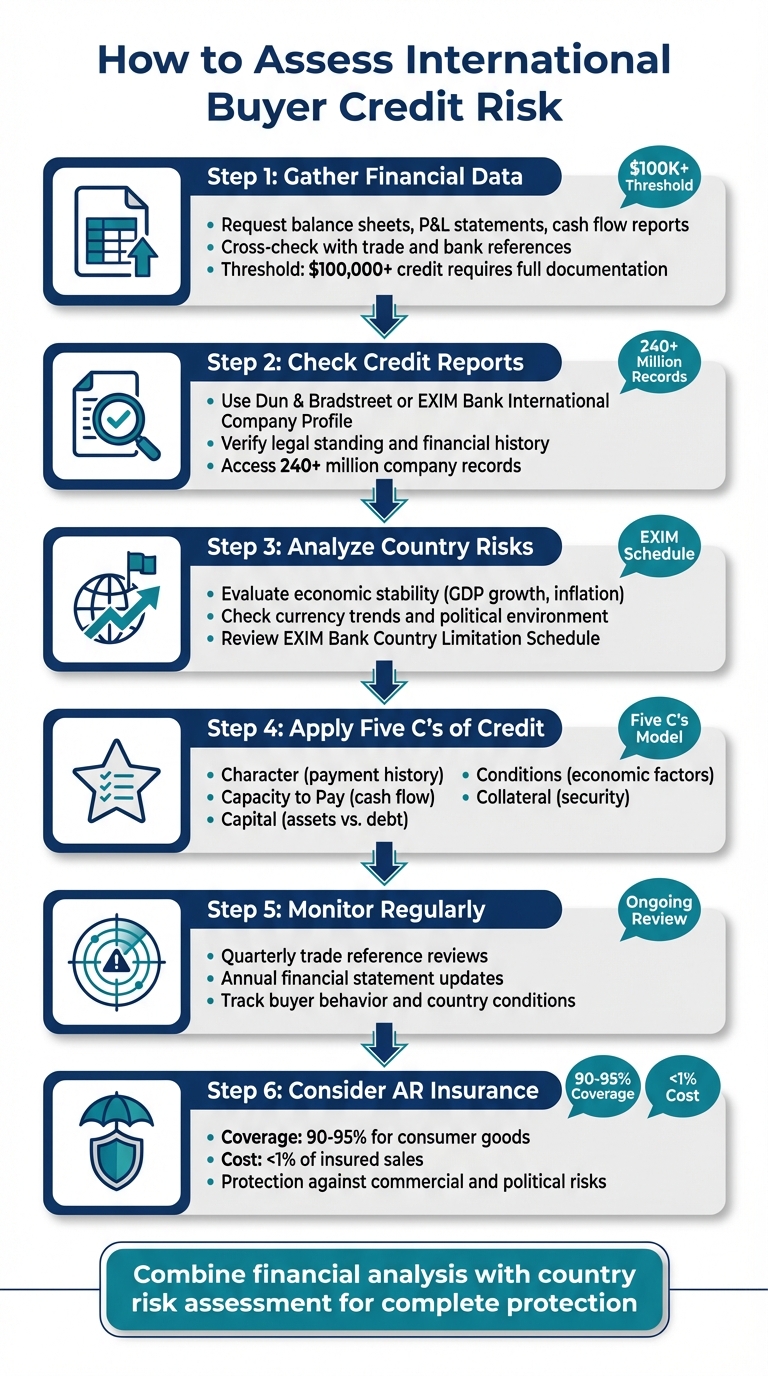 6-Step International Buyer Credit Risk Assessment Process