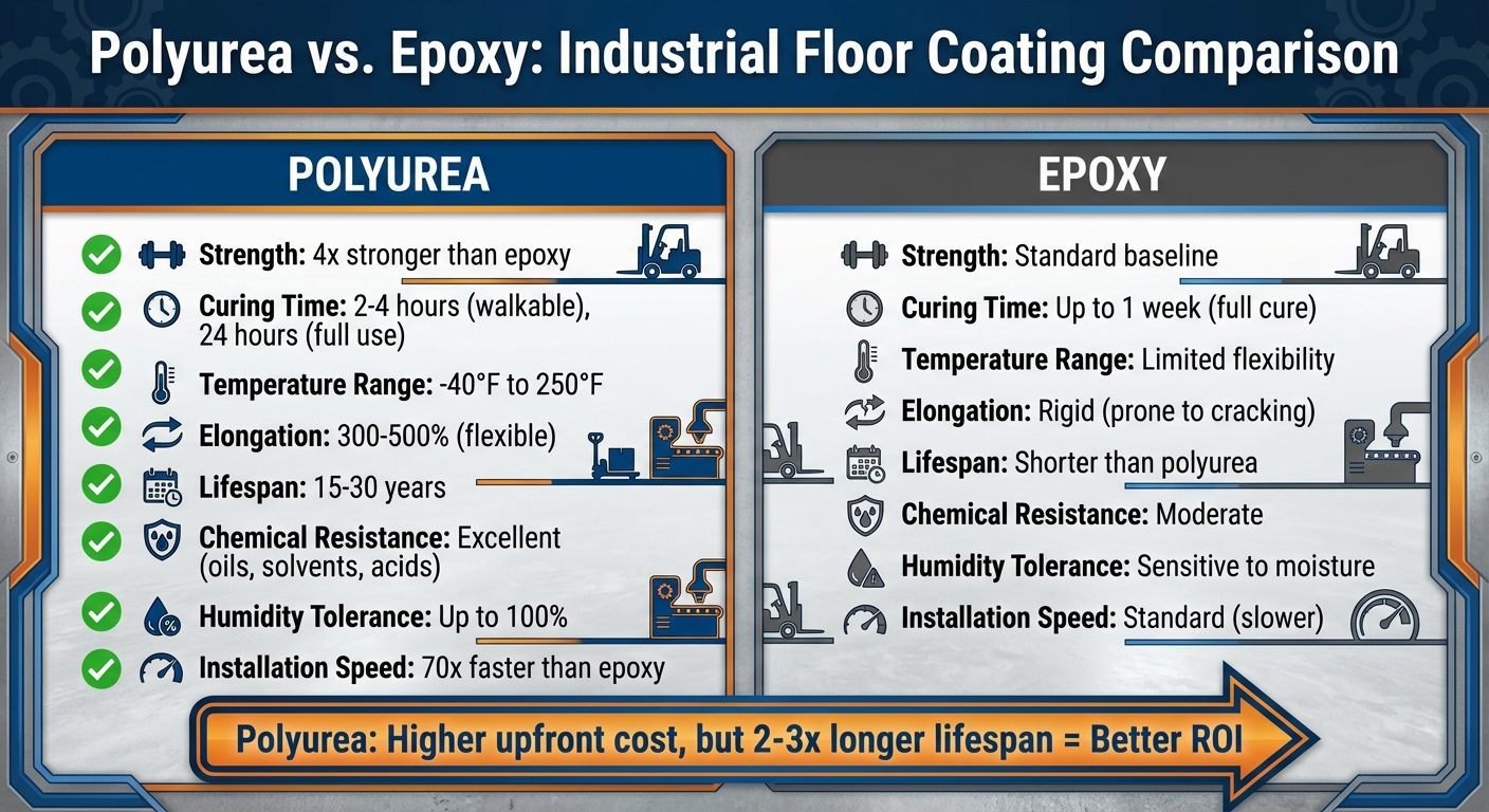 Polyurea vs Epoxy Coatings: Performance Comparison for Industrial Floors