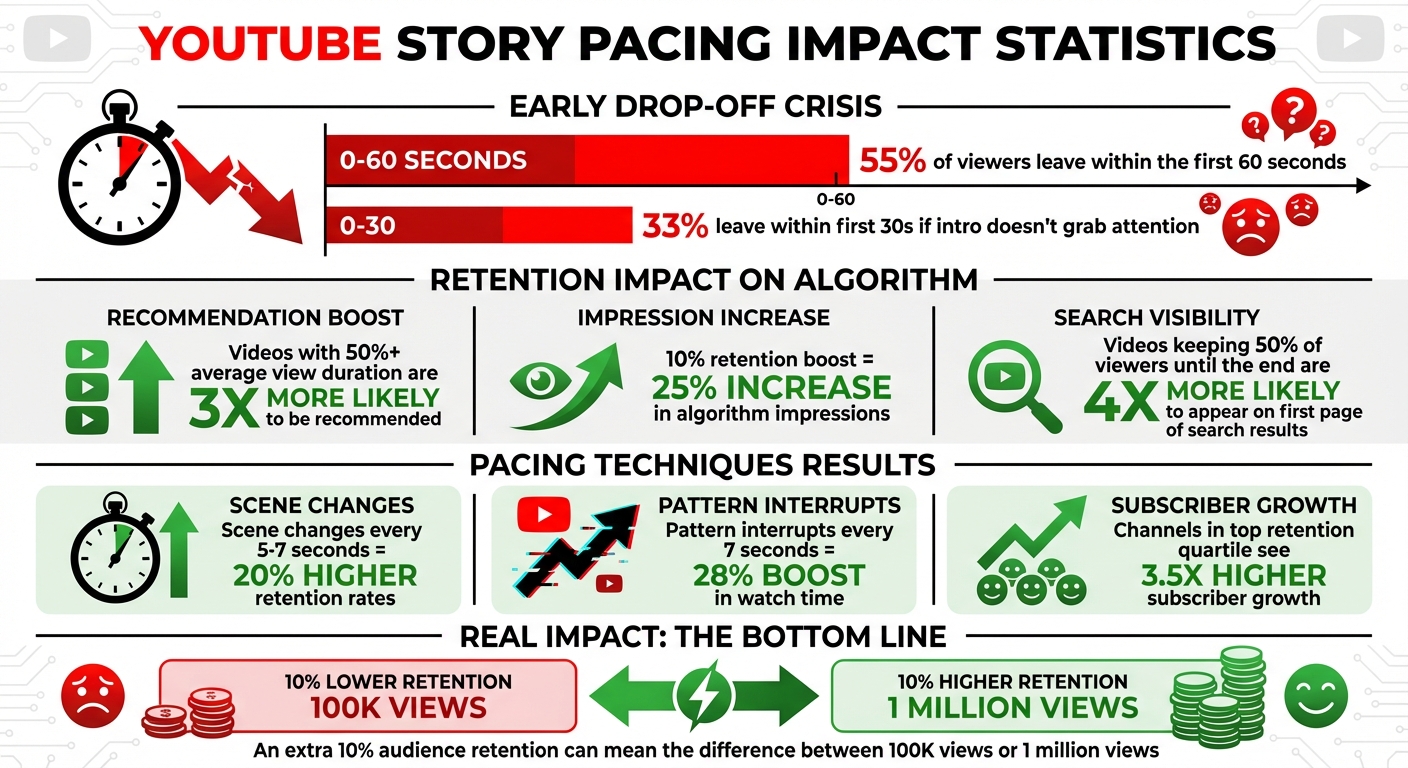 YouTube Story Pacing Statistics: Impact on Retention and Growth