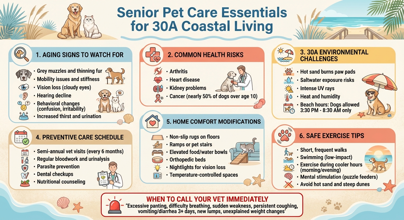 Senior Pet Care Essentials for 30A Coastal Living