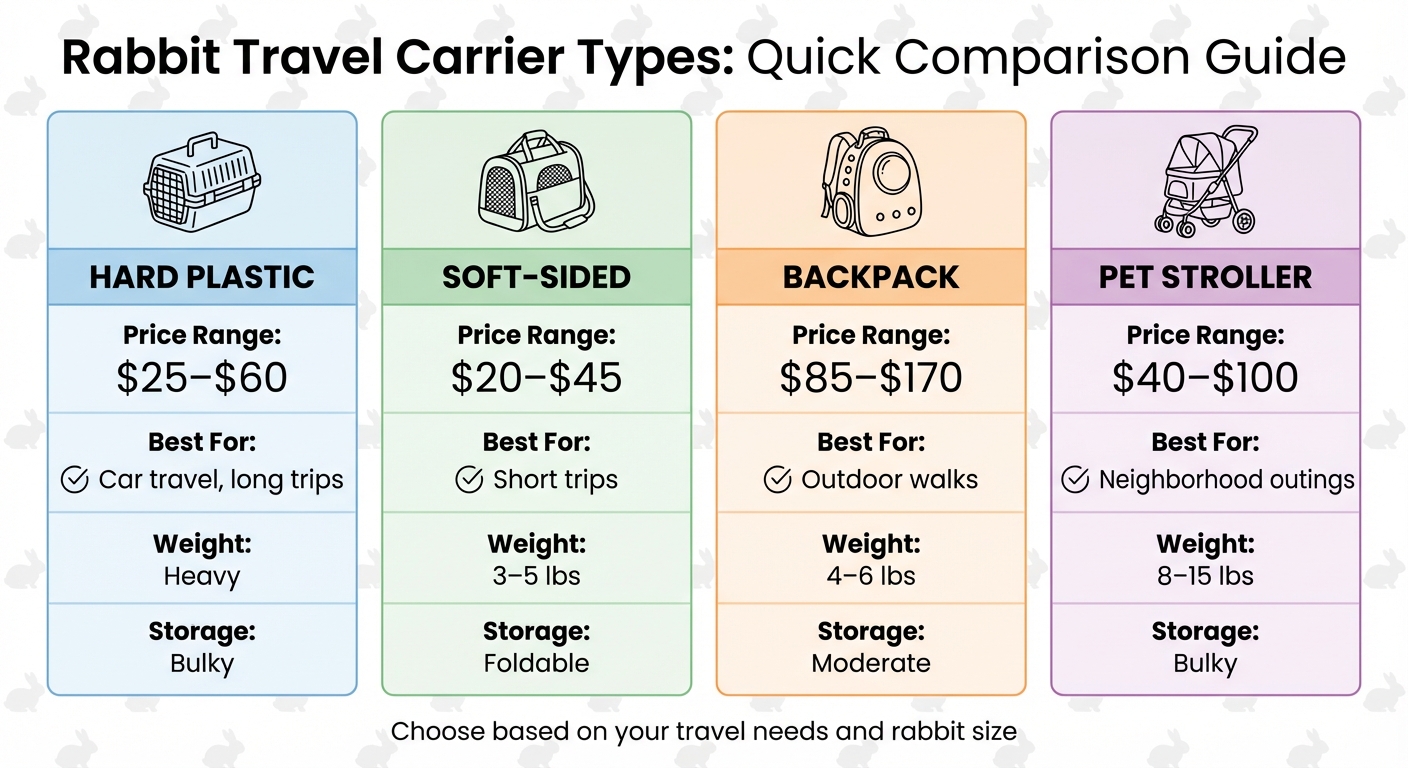 Rabbit Travel Carrier Types Comparison Guide