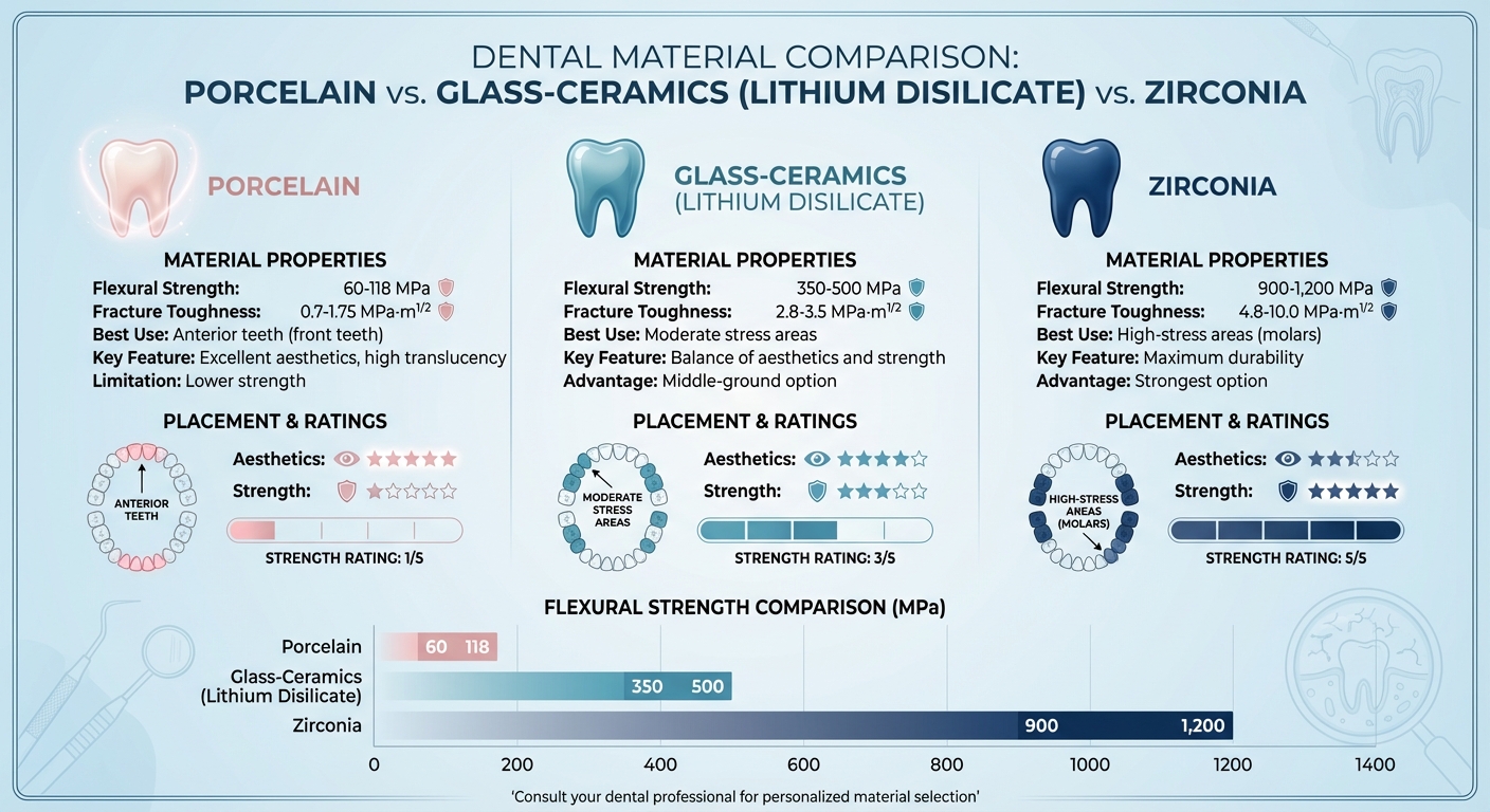 Dental Material Strength Comparison: Porcelain vs Ceramics vs Zirconia
