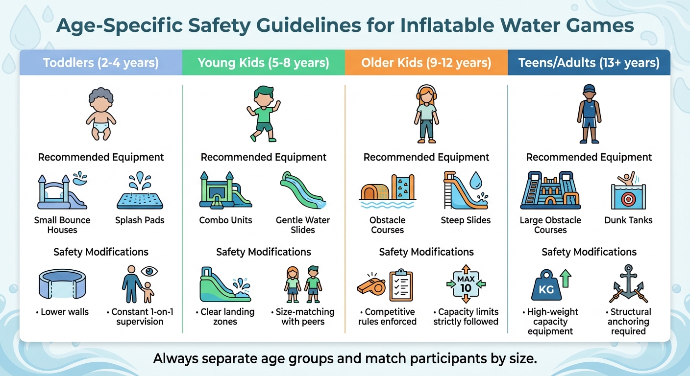 Safety Guidelines by Age Group for Inflatable Water Games