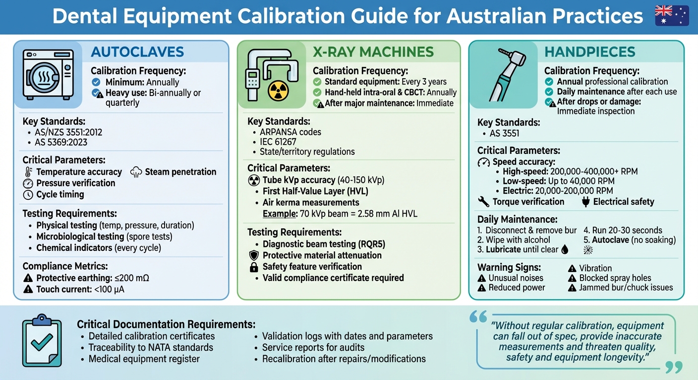 Australian Dental Equipment Calibration Requirements and Frequencies