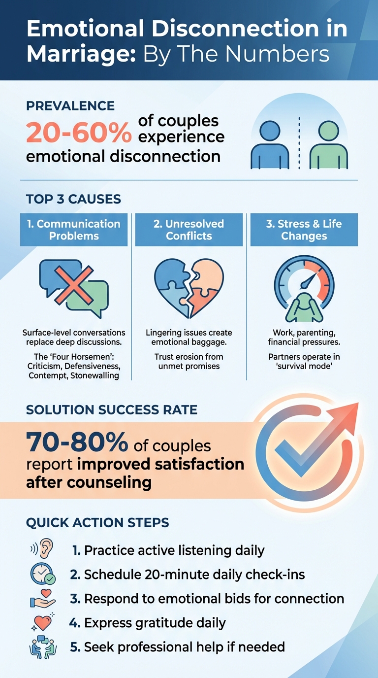 Emotional Disconnection in Marriage: Key Statistics and Solutions