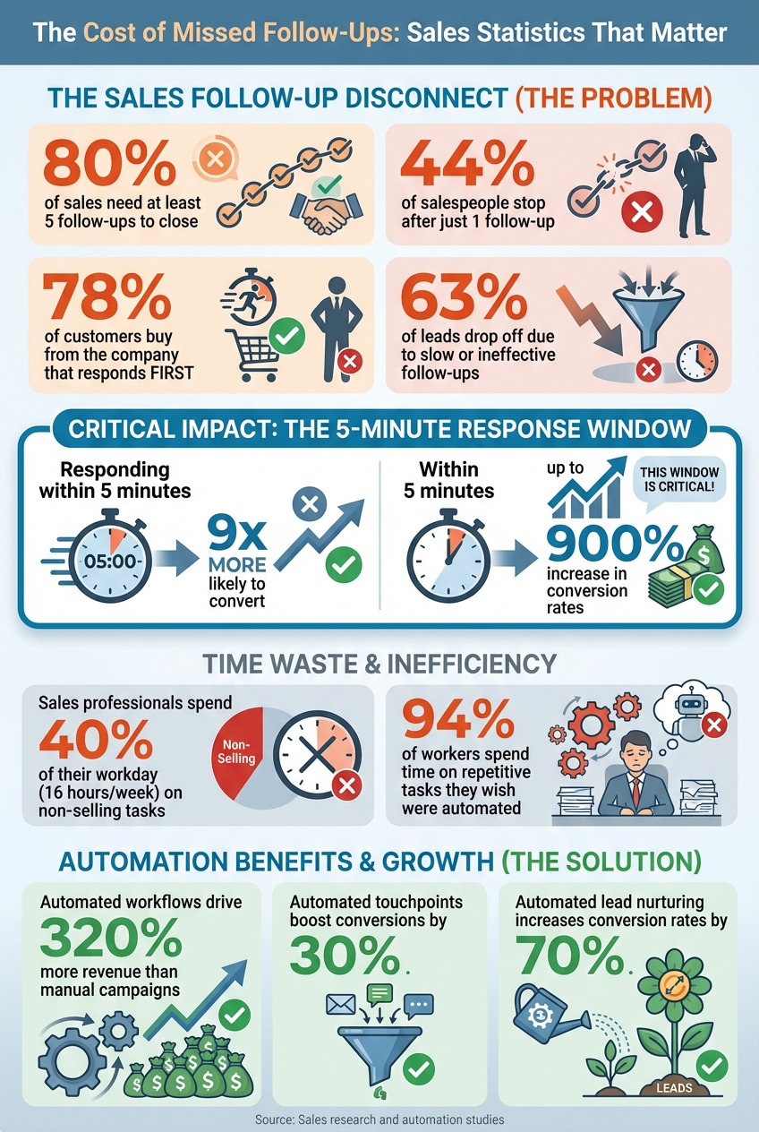 The Cost of Missed Follow-Ups: Key Statistics on Sales Response Times and Conversion Rates