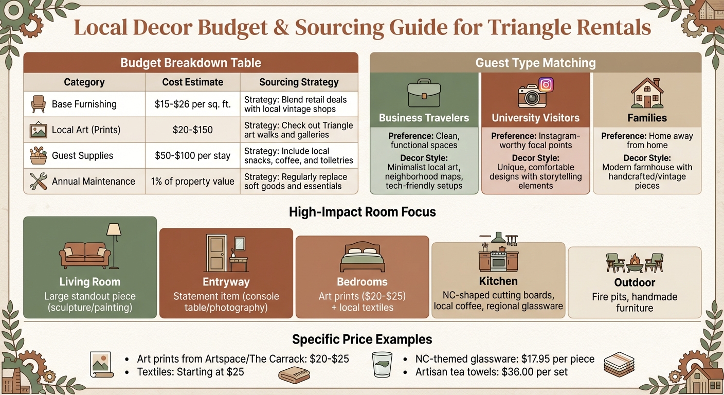 Local Decor Budget Guide for Triangle Short-Term Rentals