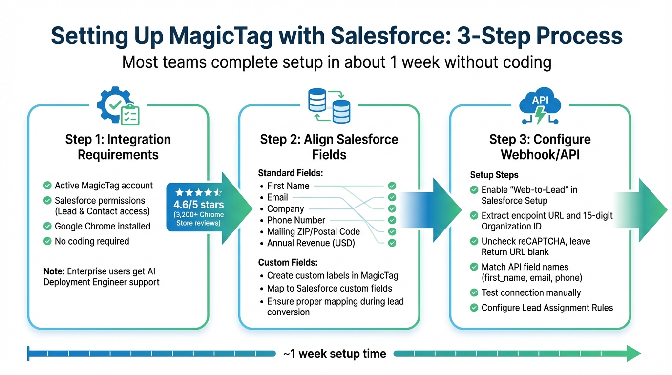 MagicTag Salesforce Integration Setup Process - 3 Key Steps
