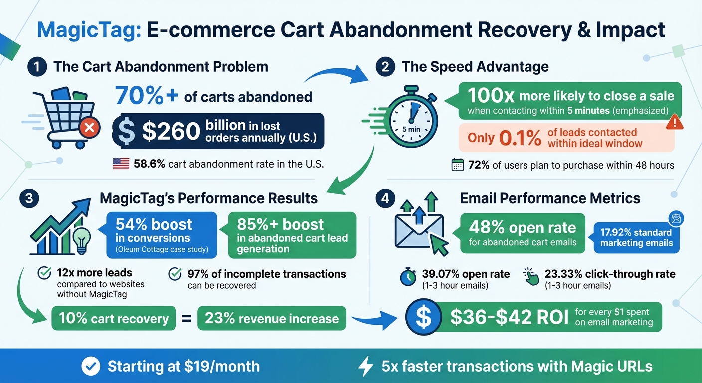 MagicTag Cart Abandonment Recovery Statistics and ROI Impact