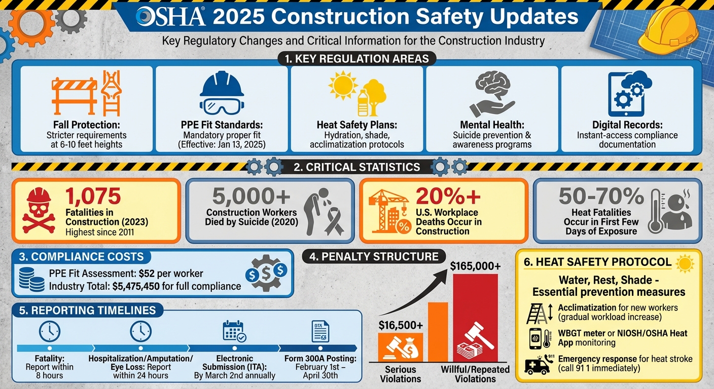 OSHA 2025 Construction Safety Updates: Key Requirements and Penalties