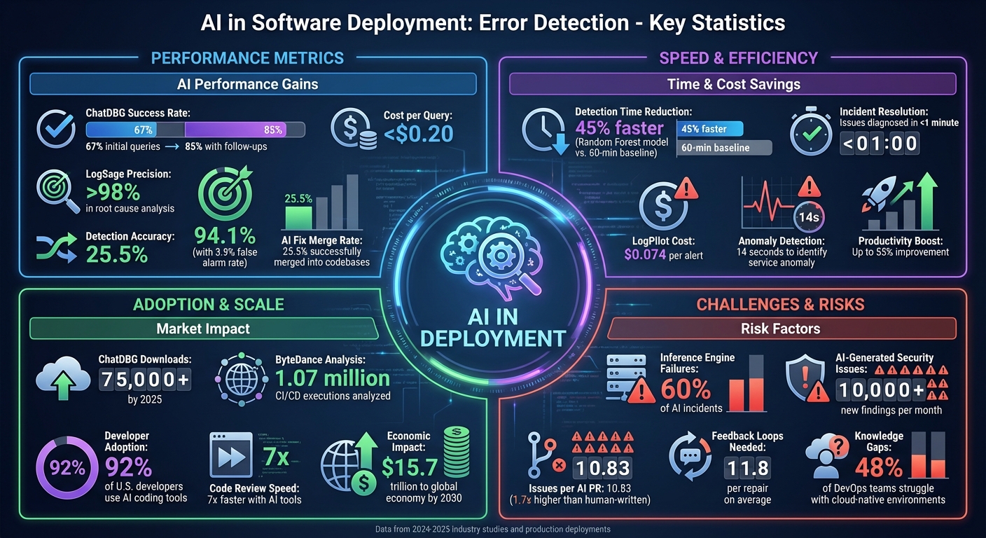 AI Error Detection Performance Metrics and Business Impact in Software Deployment