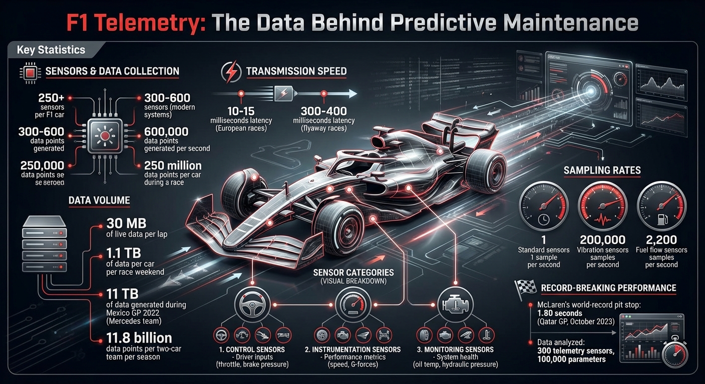 F1 Telemetry Data: Sensors, Data Points, and Real-Time Performance Metrics