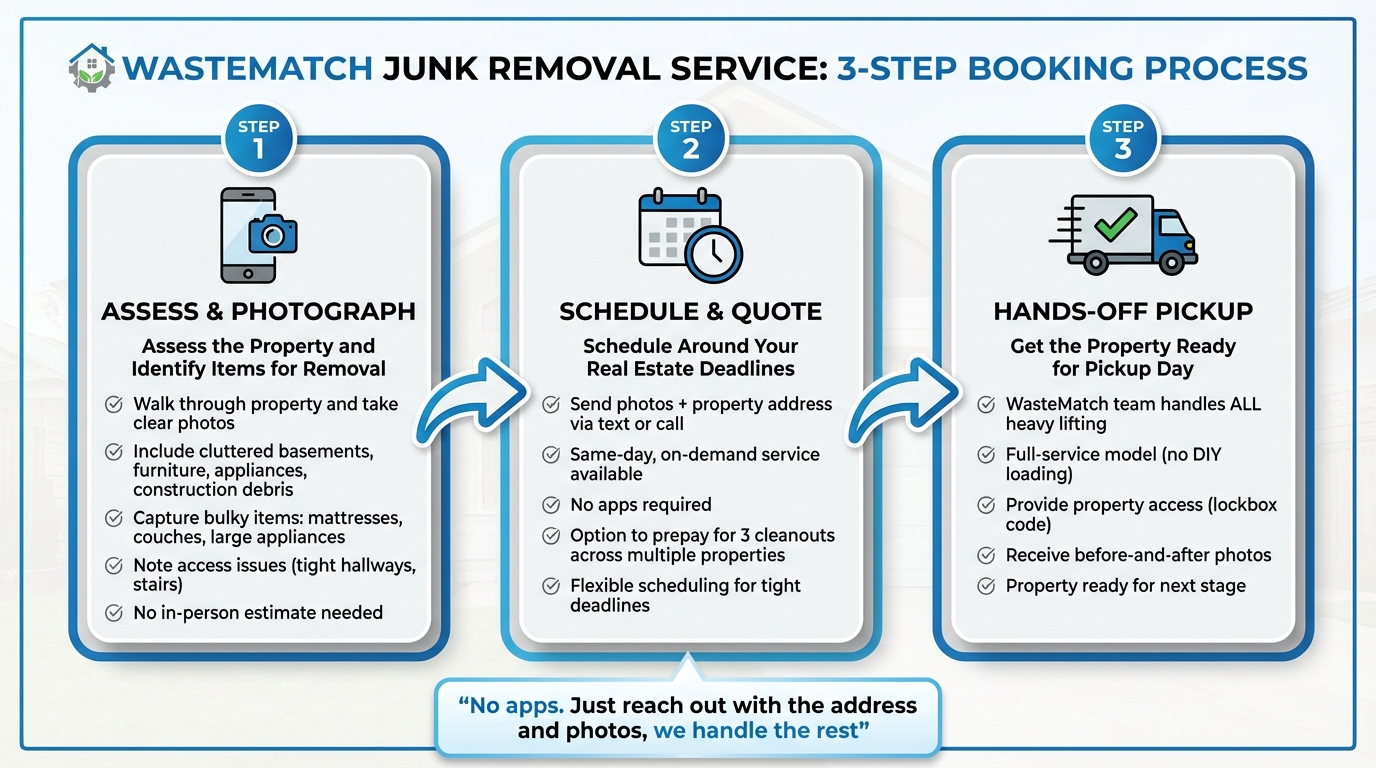 How to Book Junk Removal with WasteMatch: 3-Step Process for Atlanta Real Estate Agents