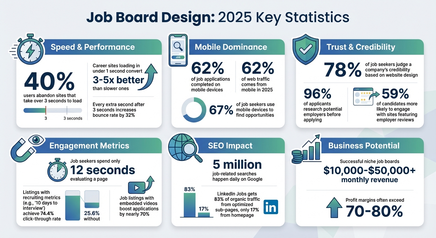Job Board Design Statistics 2025: Key Metrics for Success