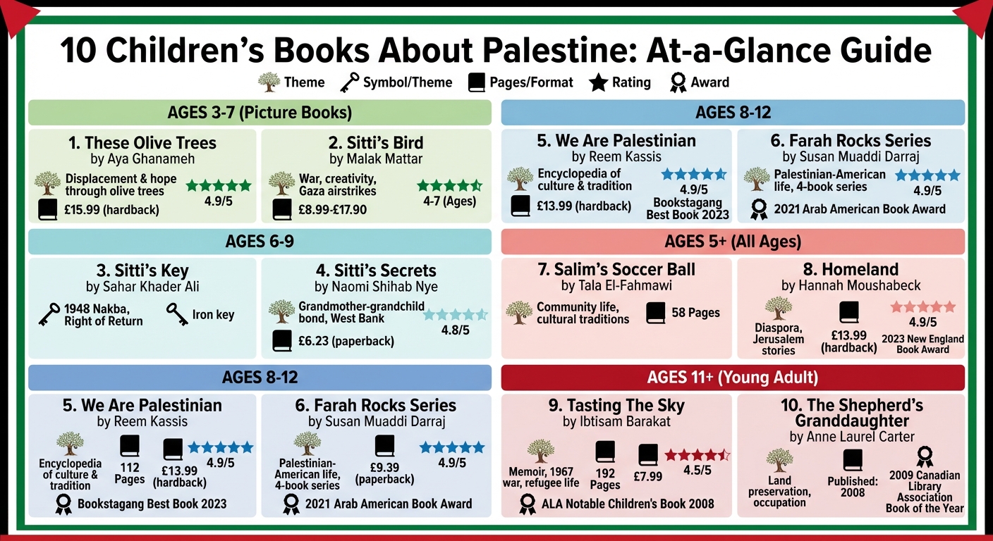 10 Children's Books About Palestine: Quick Reference Guide by Age Group