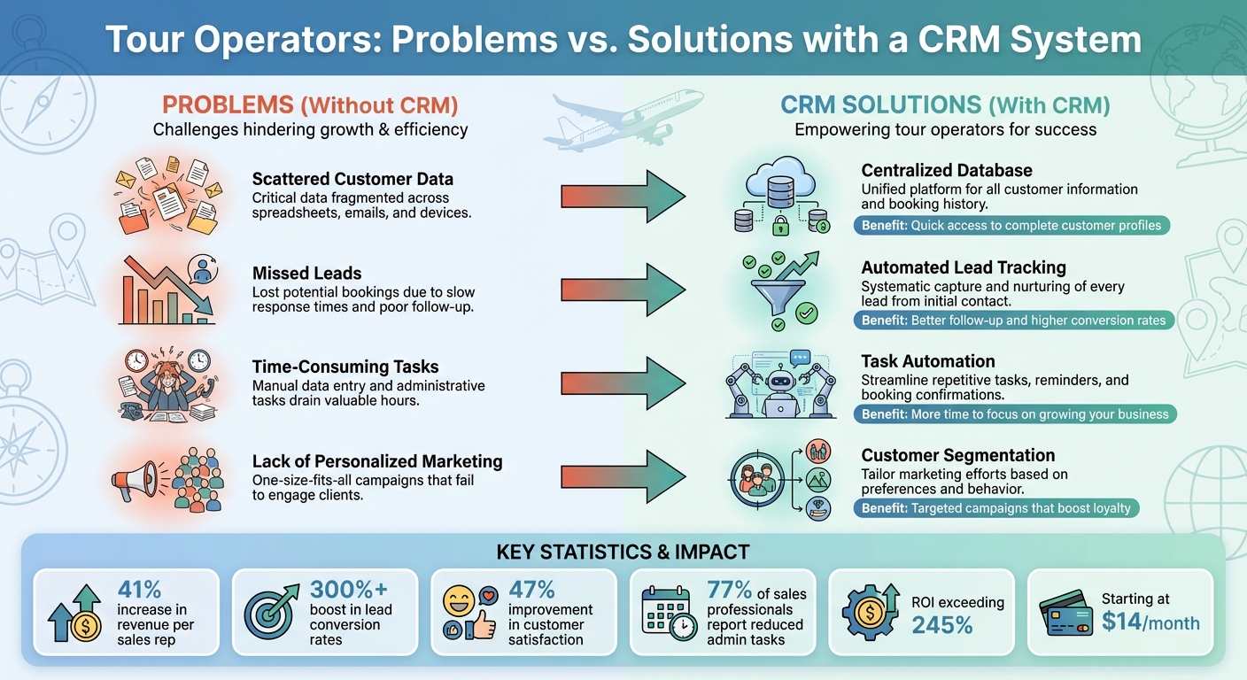 Tour Operator CRM: Problems vs Solutions Comparison