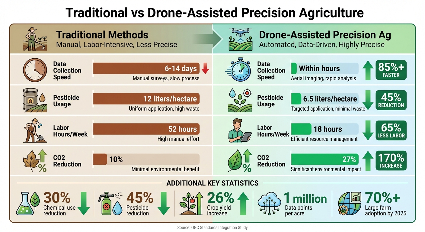Traditional vs Drone-Assisted Precision Agriculture: Key Performance Metrics