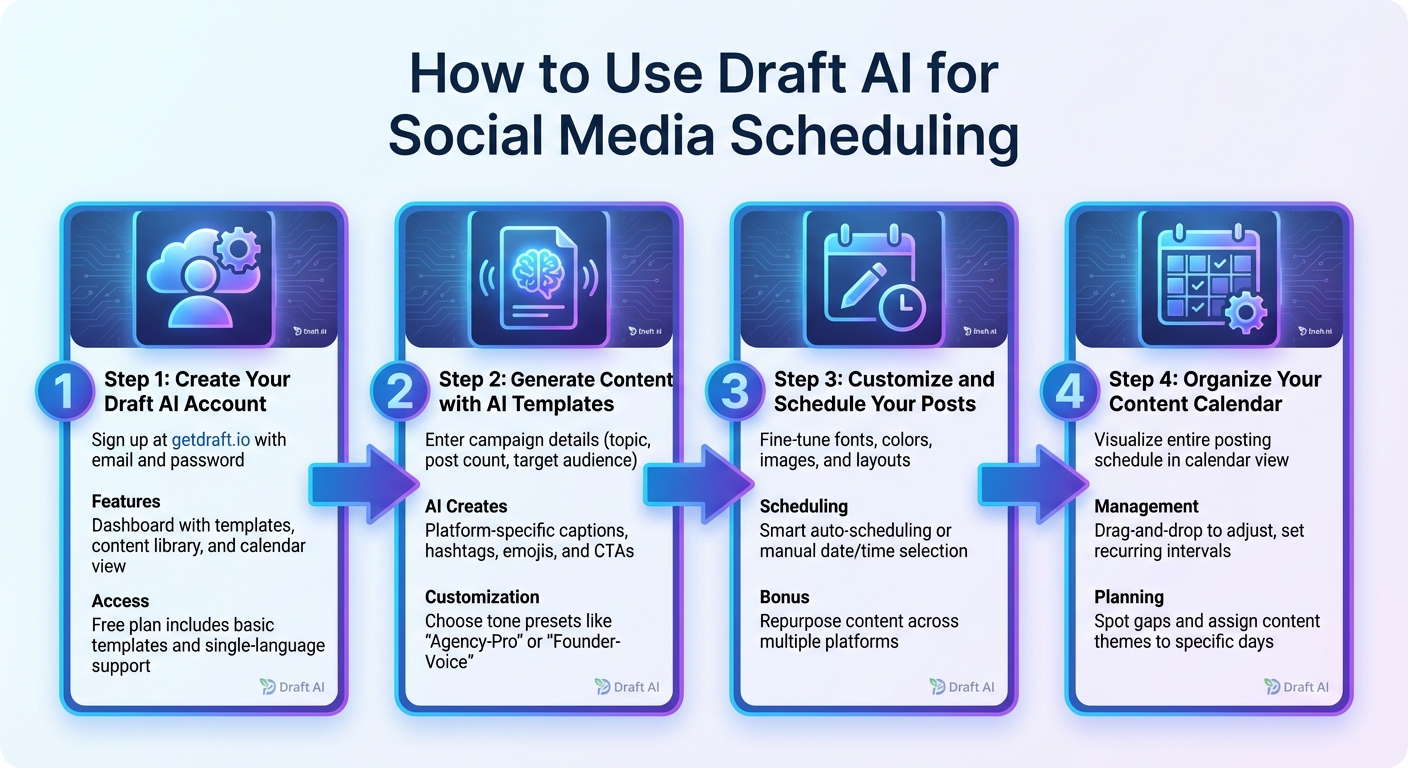 4 Steps to Schedule Social Media Content with Draft AI