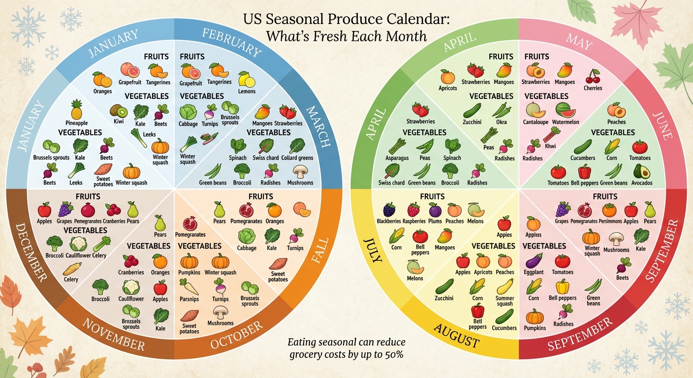 Monthly Seasonal Produce Calendar for the United States