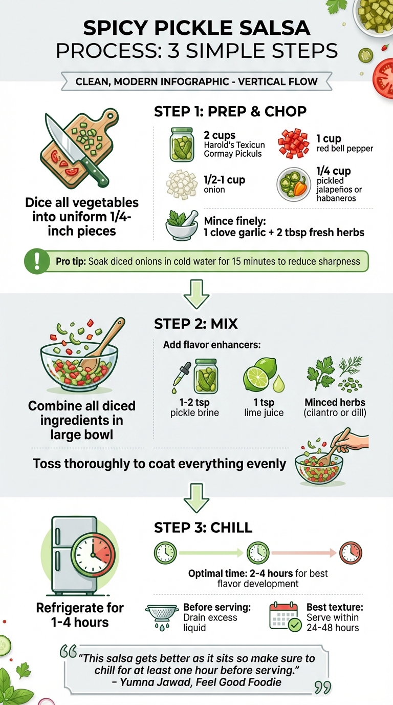 How to Make Spicy Pickle Salsa in 3 Easy Steps