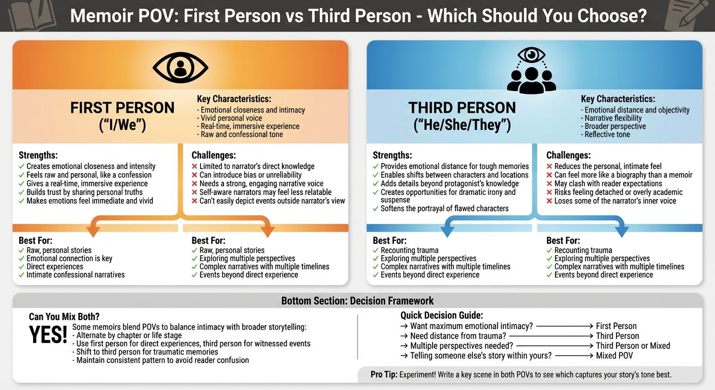 First Person vs Third Person POV in Memoir Writing: Complete Comparison Guide